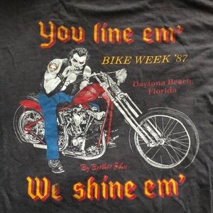 Vintage 1987 Harley bike week T-shirt